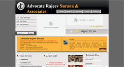 Desktop Screenshot of advocaterajeevsurana.com